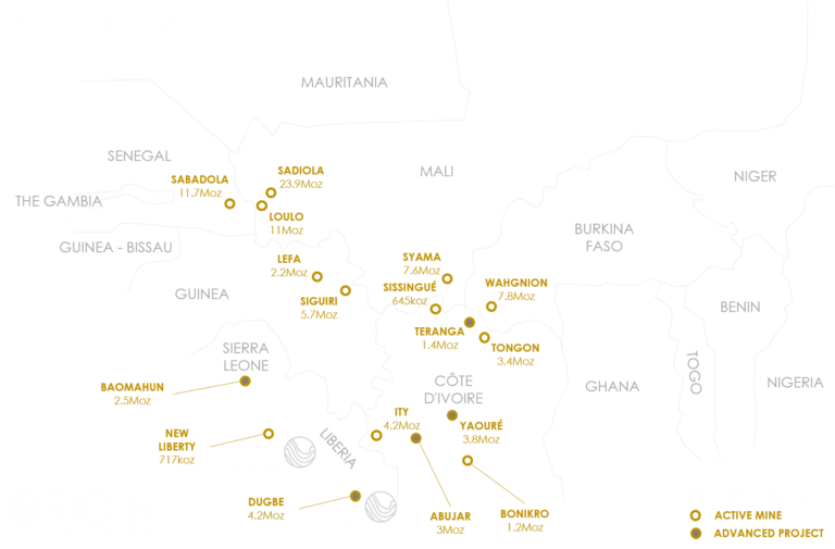 Transparent West African gold